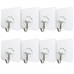 8pcs Hook for Kitchen Bathroom Ceiling Transparent Towel 18lb 8kgs Wall Seamless Waterproof Invisible Super Strong Adhesive Rotate 180 Degrees Magic Creative Hanger Heavy Duty - B0711Y6PGV